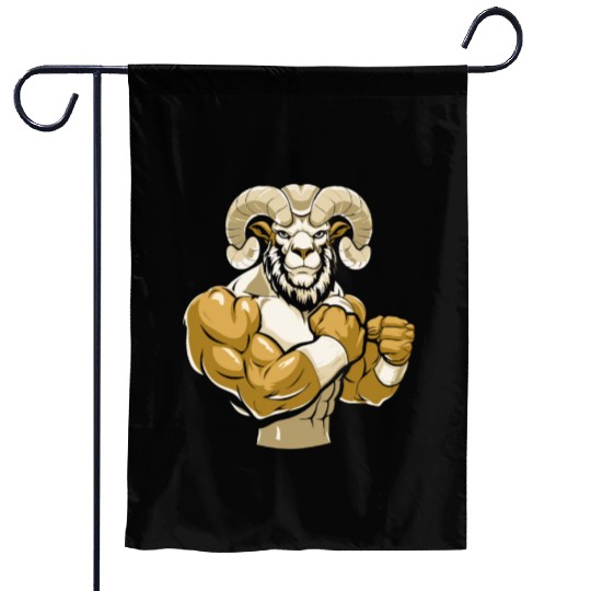 Workout Gym Sheep Garden Flags