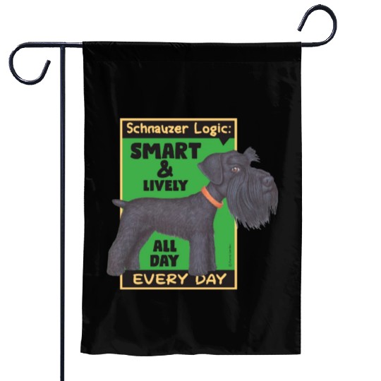 Schnauzer Logic Garden Flags