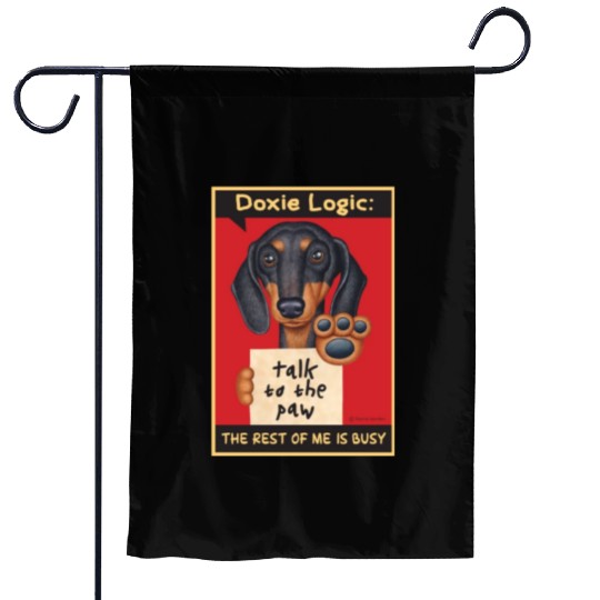 Dachshund Logic Garden Flags