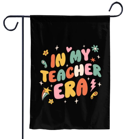 In My Teacher Era Groovy Garden Flags