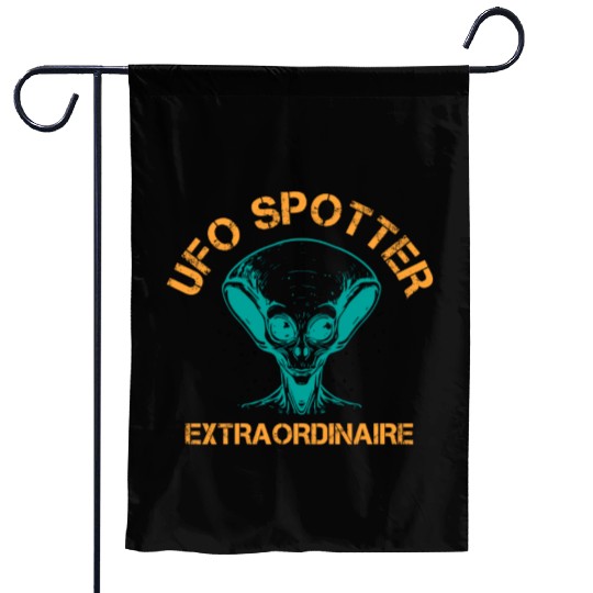 Alien, Aliens, UFO, UAP, Space Unknown Flight Garden Flags