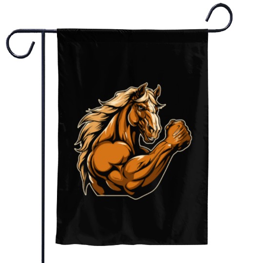 Workout Gym Horse Garden Flags