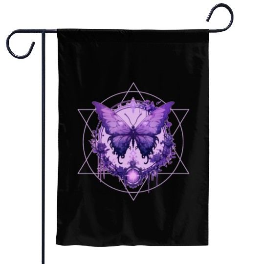 Enchanted Butterfly Witchcraft Fairycore Ethereal Garden Flags