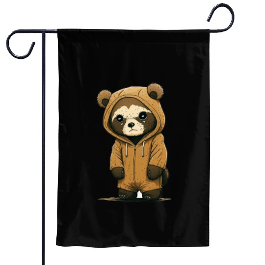 Teddy Bear Disguise Garden Flags