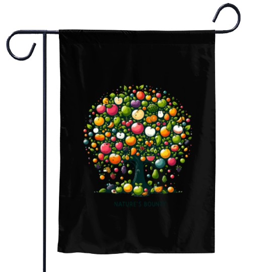 Playful tree with fruits - natural wealth Garden Flags