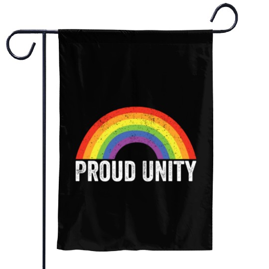 Proud Unity Gay Pride LGBT Ally Rainbow Flag Garden Flags