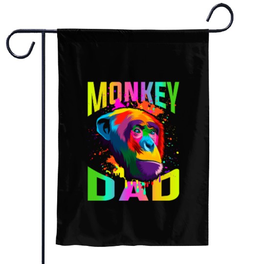 Monkey Dad Garden Flags