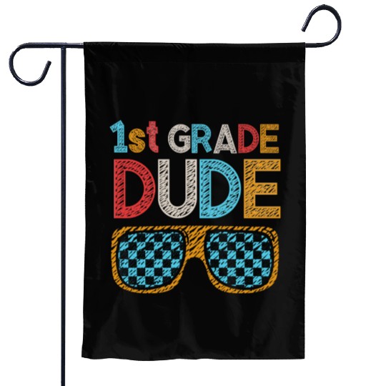 Kindergarten Teacher Funny Student 1st Graduation Garden Flags