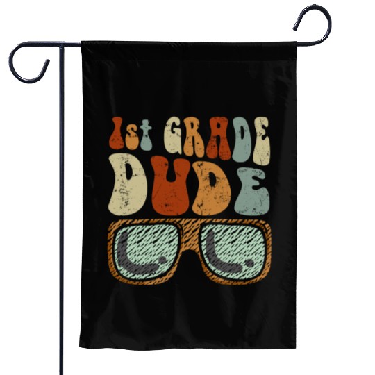 Kindergarten Teacher Funny Student 1st Graduation Garden Flags