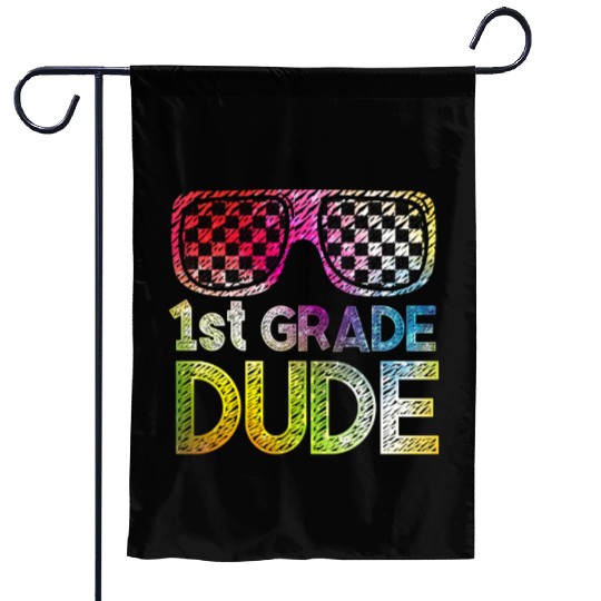 Kindergarten Teacher Funny Student 1st Graduation Garden Flags