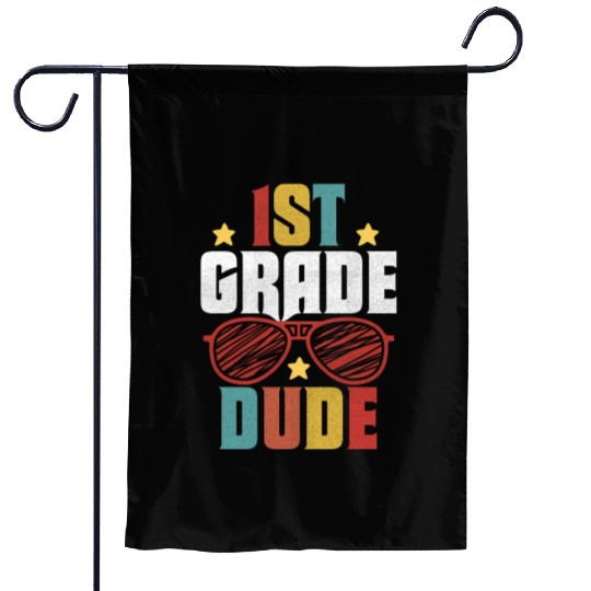 Kindergarten Teacher Funny Student 1st Graduation Garden Flags