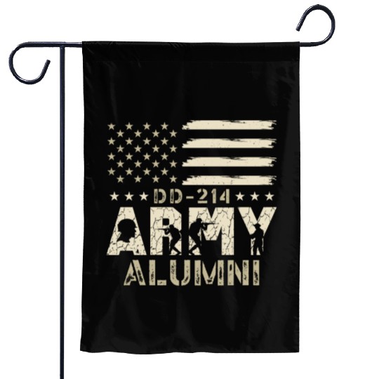 DD-214 Army Alumni Military US Flag Veteran USA Garden Flags