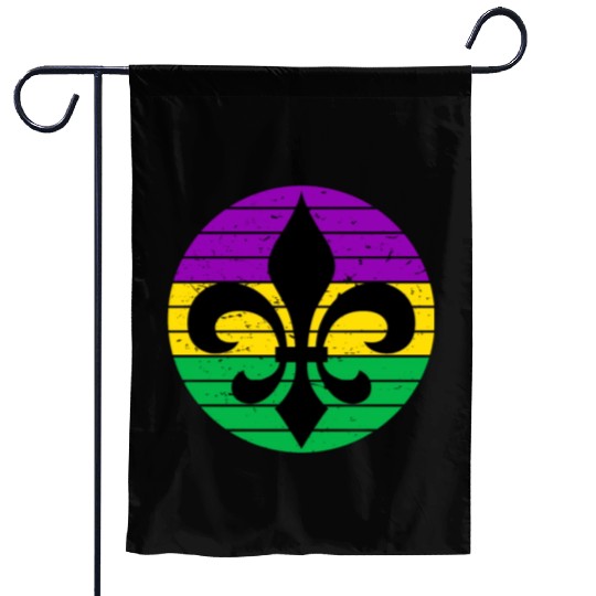 Mardi Gras Fleur De Lis Garden Flags