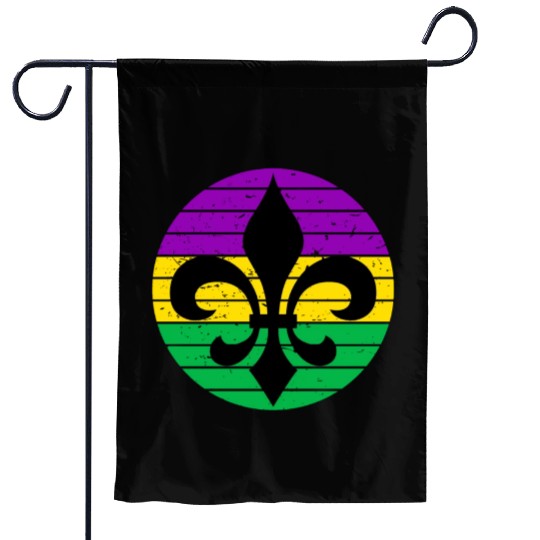 Mardi Gras Fleur De Lis Garden Flags
