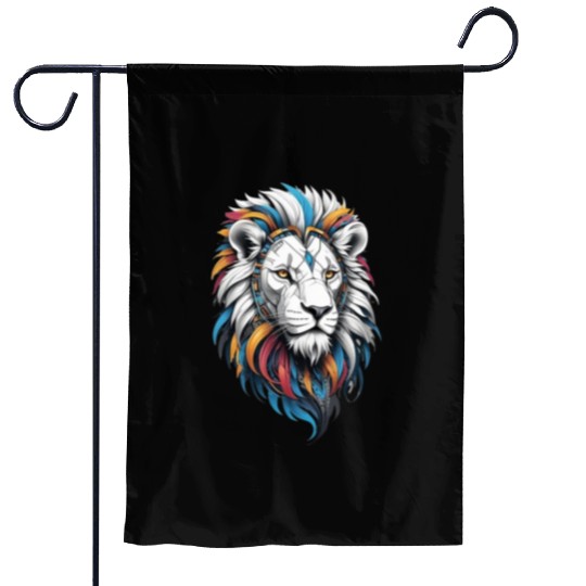 White Lion Shade 3d Garden Flags