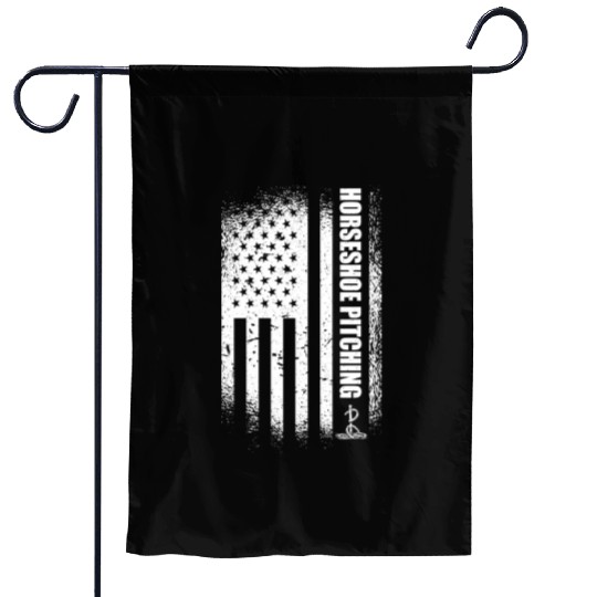 Horseshoe Pitcher Garden Flags