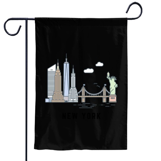 New York City SKYLINE Garden Flags