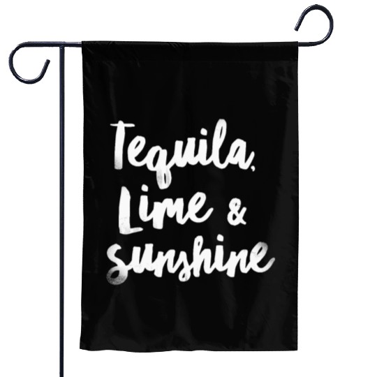 Tequila Lime Sunshine Funny Mexican Alcohol Cool Garden Flags