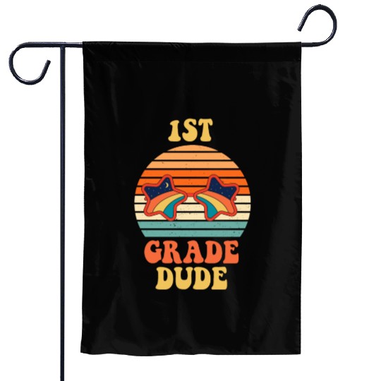 Kindergarten Teacher Funny Student 1st Graduation Garden Flags
