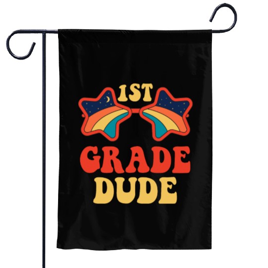 Kindergarten Teacher Funny Student 1st Graduation Garden Flags