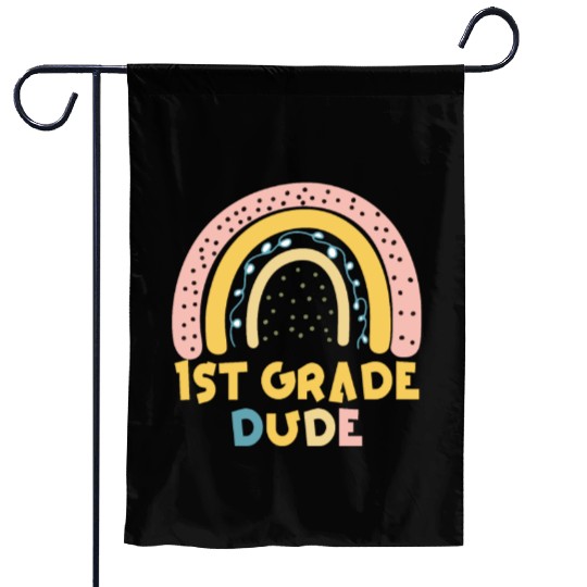 Kindergarten Teacher Funny Student 1st Graduation Garden Flags