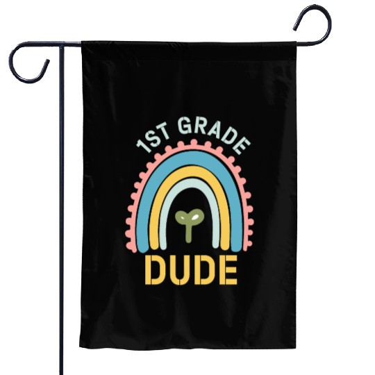 Kindergarten Teacher Funny Student 1st Graduation Garden Flags