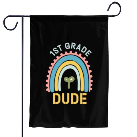 Kindergarten Teacher Funny Student 1st Graduation Garden Flags