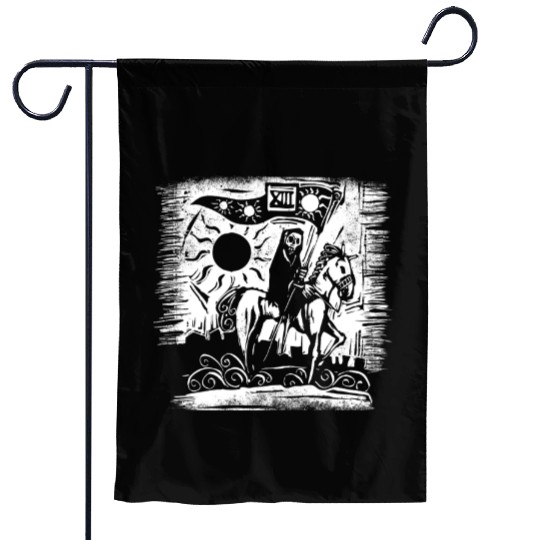 Tarot Death Card Blackcraft Garden Flags