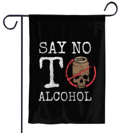 Alcohol Quitting Drunkard New Start Garden Flags