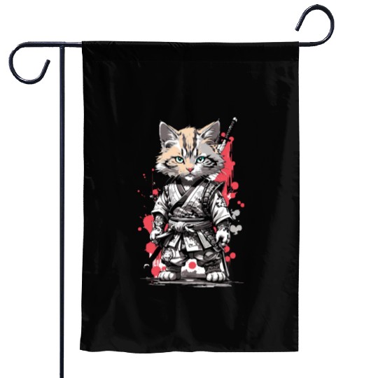 kawaii cat anime japanese retro men women kids fun Garden Flags