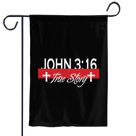 John 3:16 True Story Love Jesus Christian Garden Flags