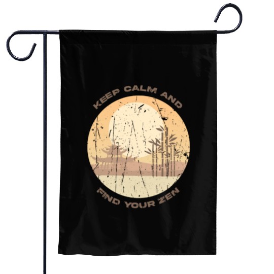 Keep calm and find your zen - Stress Garden Flags