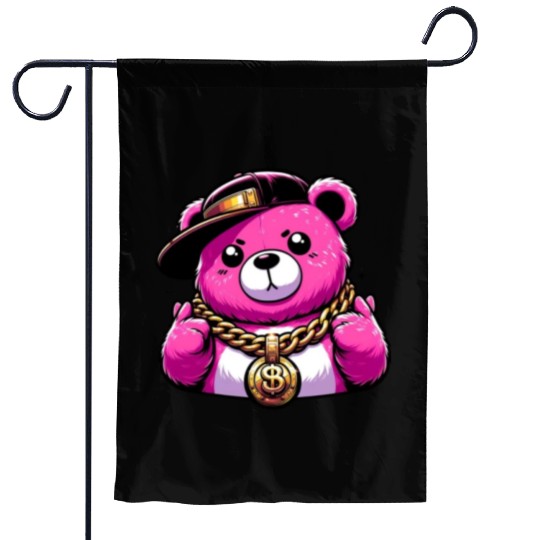 Hip-Hop Honeys: Bling Bear Edition Garden Flags