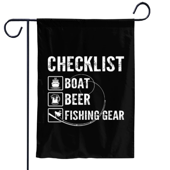 CHECKLIST Boat beer fishing gear Garden Flags