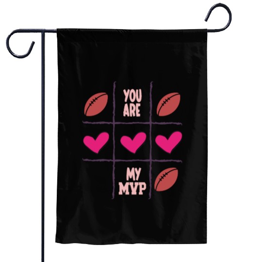 Tic Tac Toe Valentine American football Garden Flags