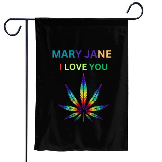 MARY JANE, Marijuana lover, Cannabis Garden Flags