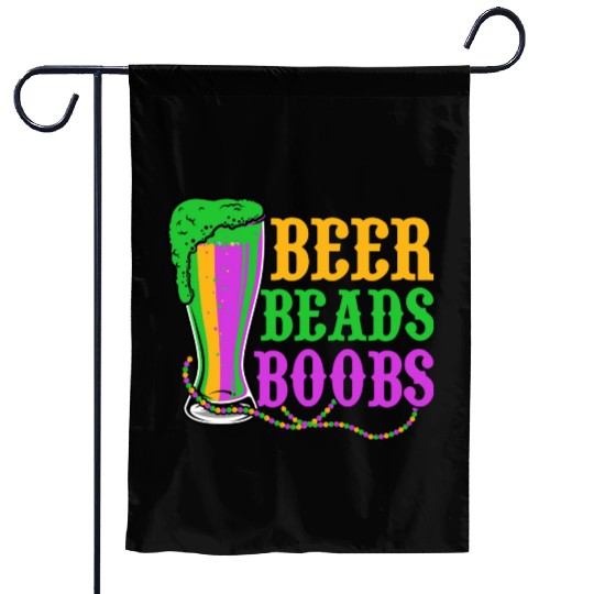 Beer Beads Boobs Carnival Mardi Gras Garden Flags