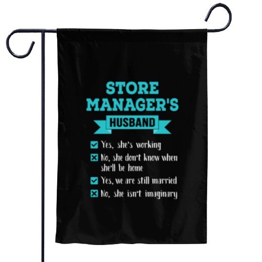 Store Manager's Husband Checklist Awesome Gift Garden Flags
