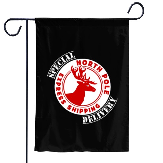 NORTH POLE SPECIAL DELIVERY Garden Flags