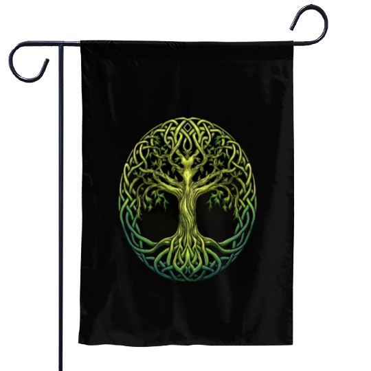 St Patricks Day Celtic Knot Tree Irish Gaelic Garden Flags