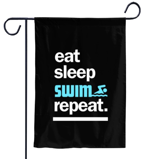 Eat Sleep Swim Repeat Garden Flags