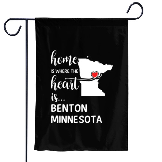 Benton County Minnesota Is Where My Heart Is Gift Garden Flags