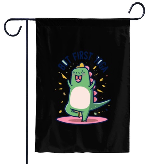 BUT FIRST YOGA Garden Flags