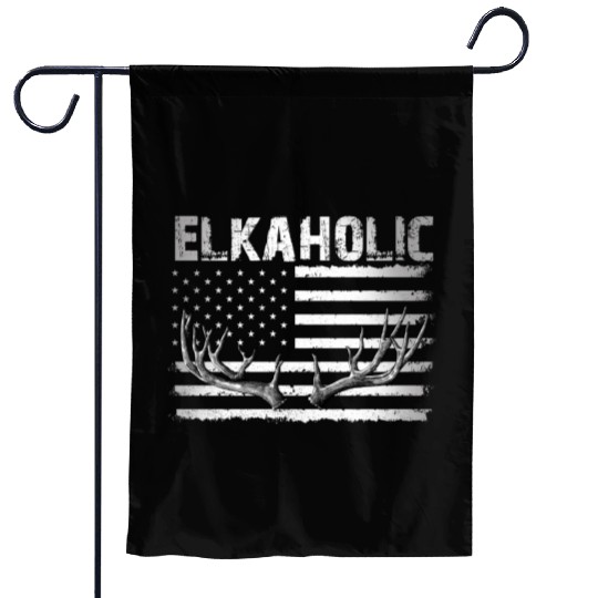 Elk Hunting Elkaholic Hunters Garden Flags