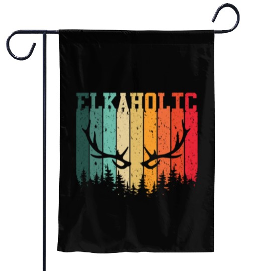 Elk Hunting Elkaholic Hunters Garden Flags