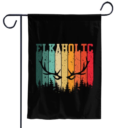 Elk Hunting Elkaholic Hunters Garden Flags