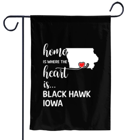 Black Hawk County Iowa Is Where My Heart Is Gift Garden Flags