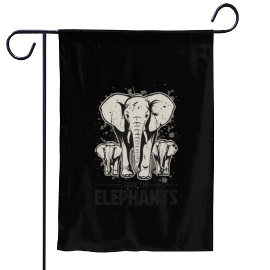 Save the Elephants - Elephant Garden Flags