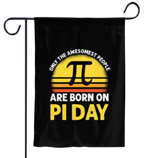 Born on Pi Day Birthday Decorations Happy 14 March Garden Flags