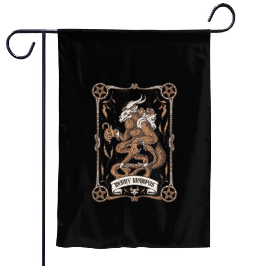 Merry krampus Garden Flags